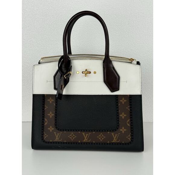 Louis Vuitton City Steamer Mm Monogram Black & White Shoulder Bag L3 - Picture 2 of 16